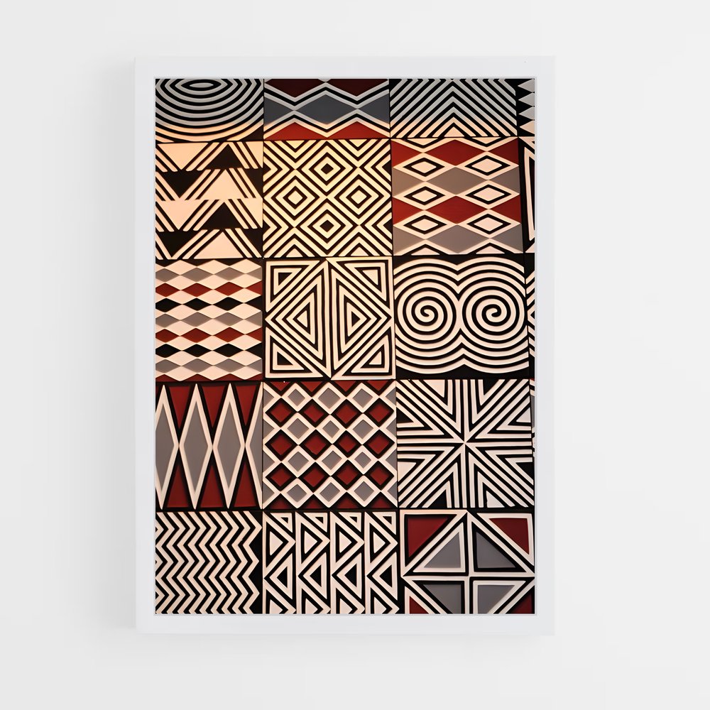 ap-tribal patterns-4 cadre Blanc