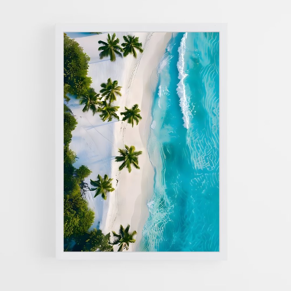 ap-tropical beach-10 cadre Blanc