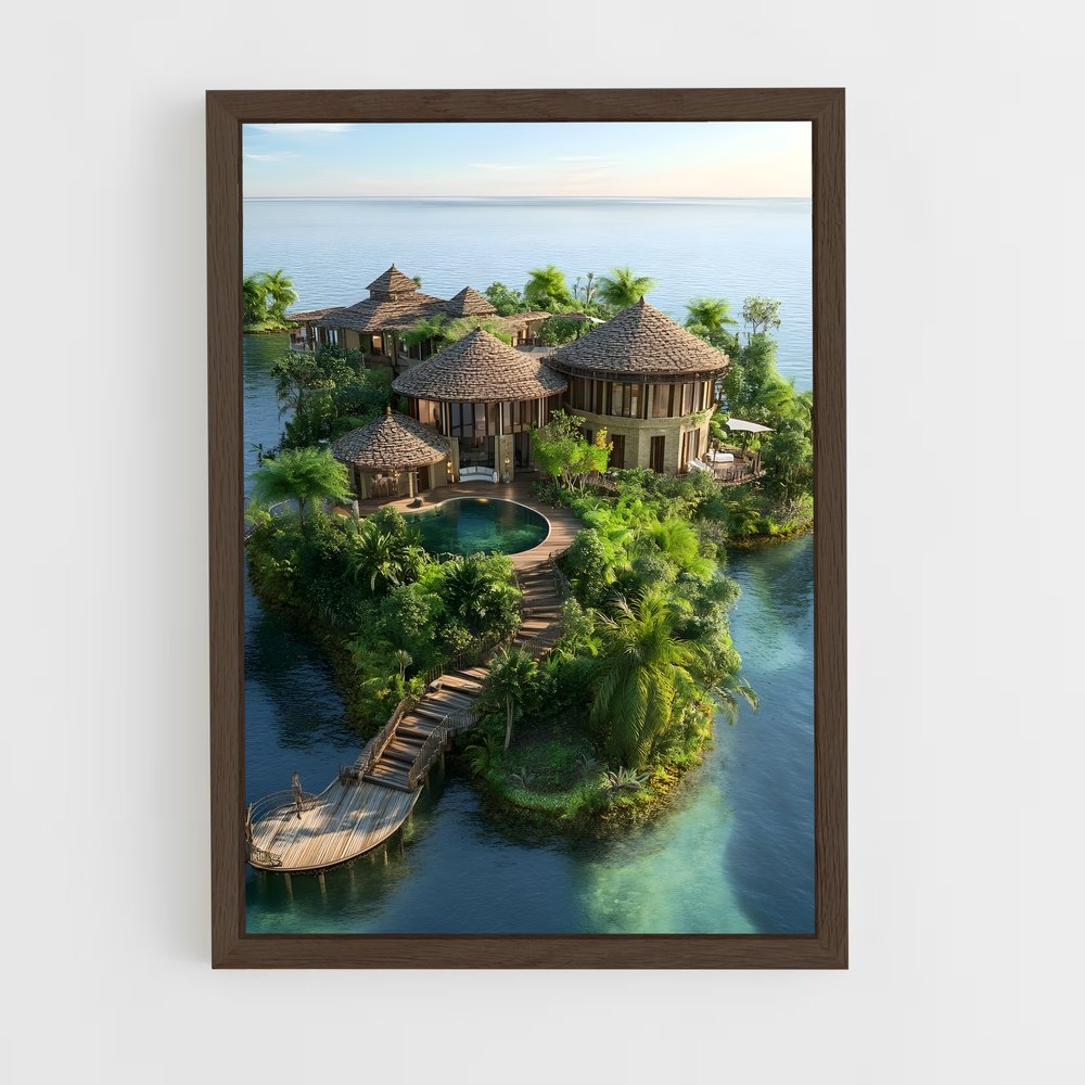 ap-tropical islands-12 cadre Bois foncé