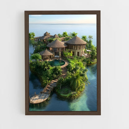 ap-tropical islands-12 cadre Bois foncé