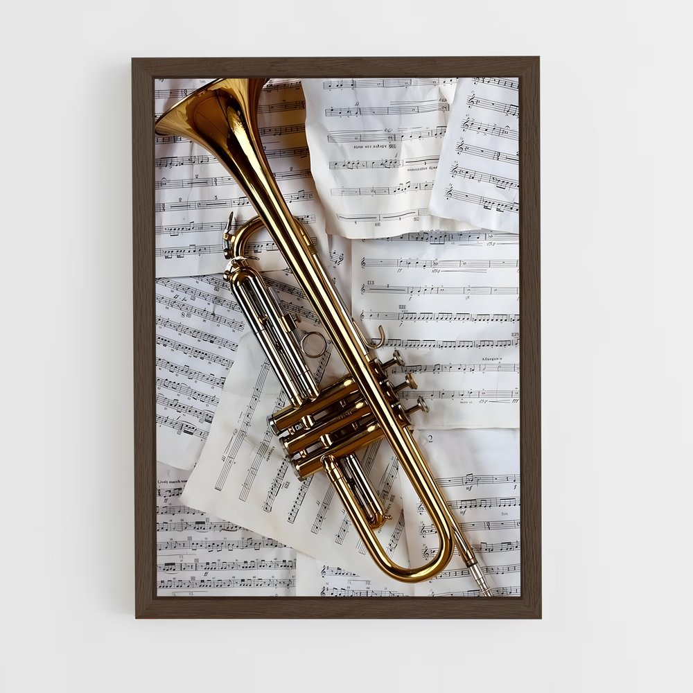 ap-trumpet-4 cadre Bois foncé