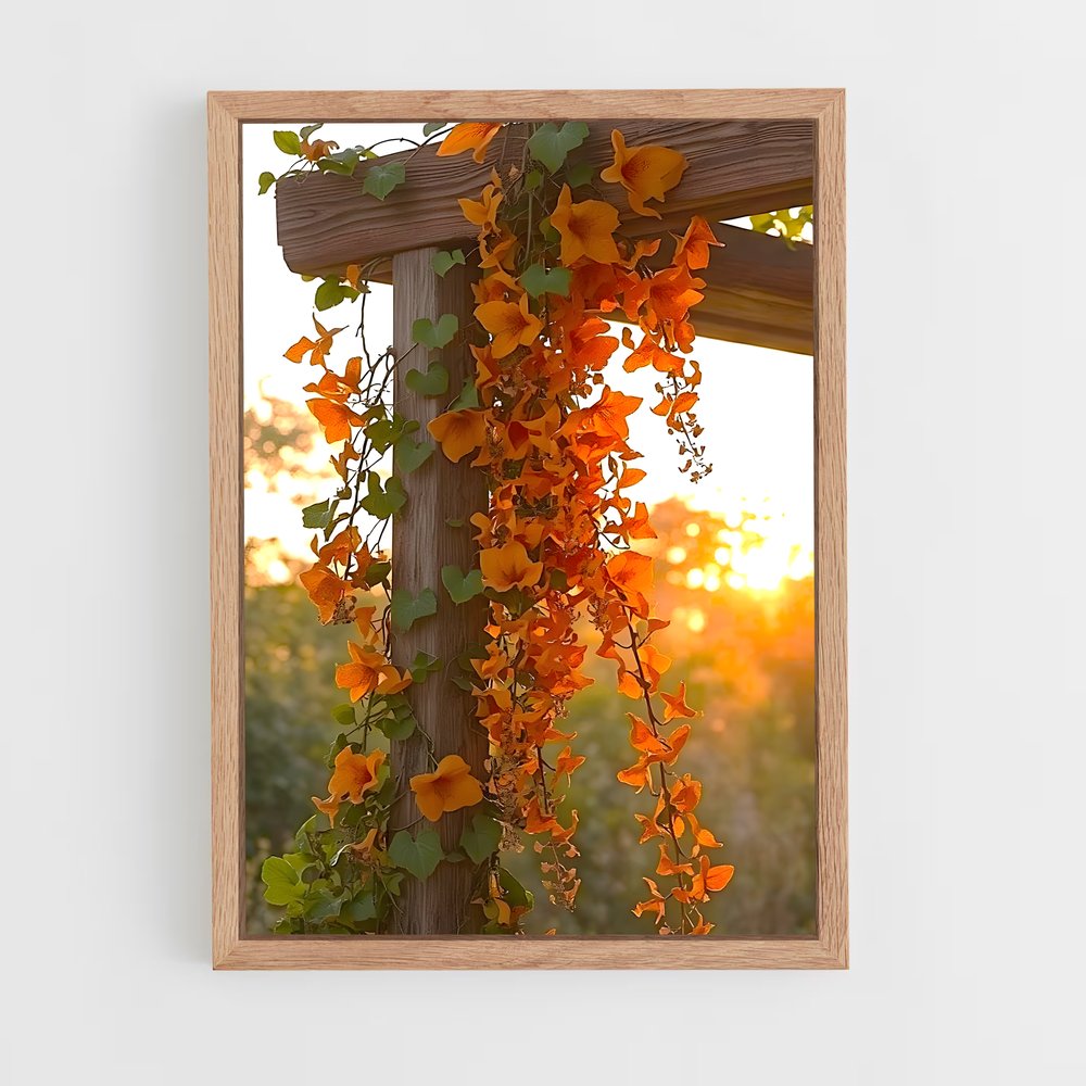 ap-trumpet vine-1 cadre Bois clair