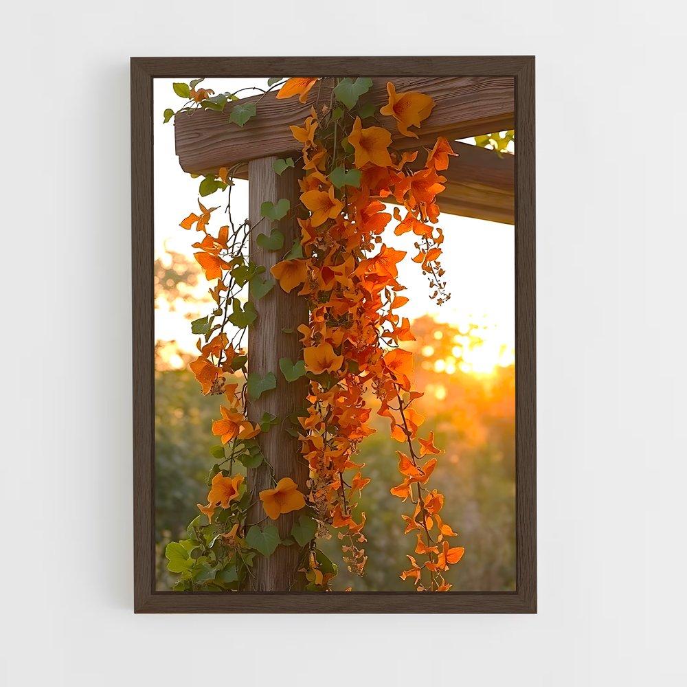 ap-trumpet vine-1 cadre Bois foncé