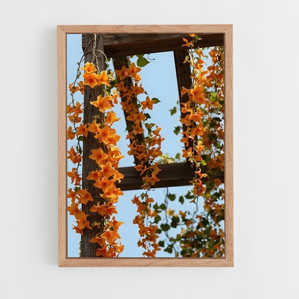 ap-trumpet vine-4 cadre Bois clair