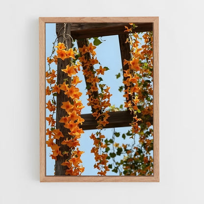 ap-trumpet vine-4 cadre Bois clair