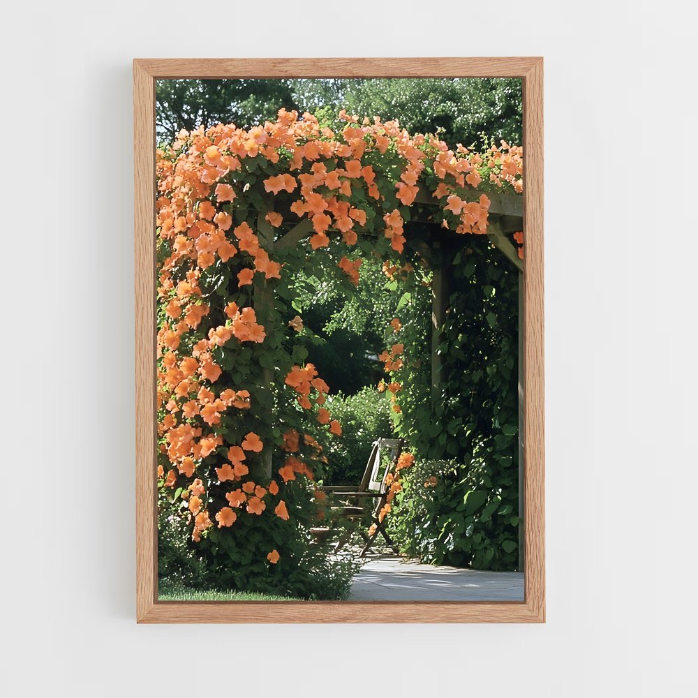 ap-trumpet vine-5 cadre Bois clair
