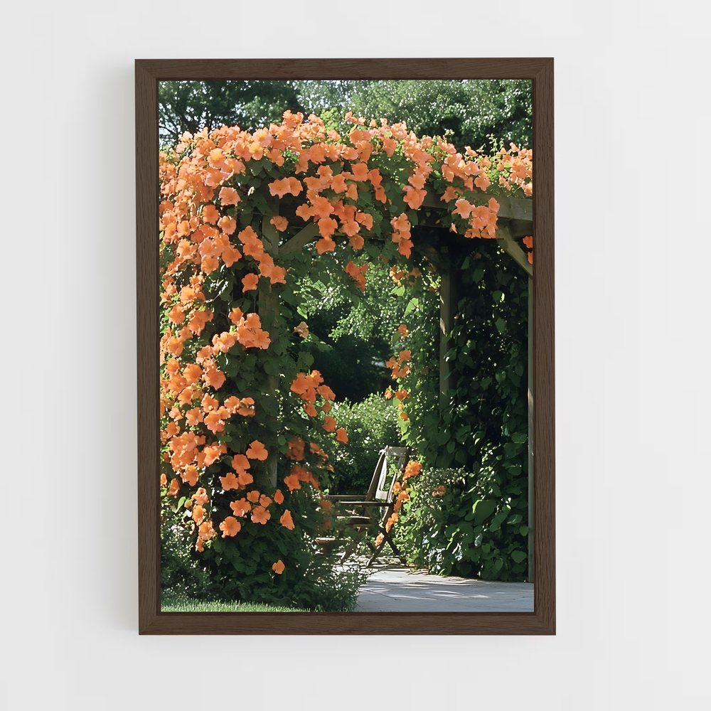 ap-trumpet vine-5 cadre Bois foncé
