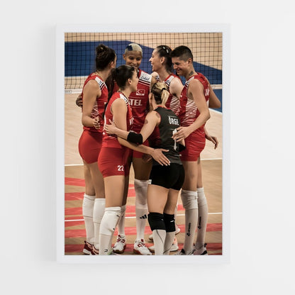 ap-turkey national volleyball team-3 cadre Blanc