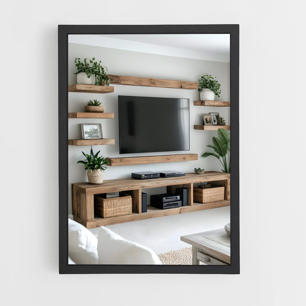 ap-tv stand-1 cadre Noir