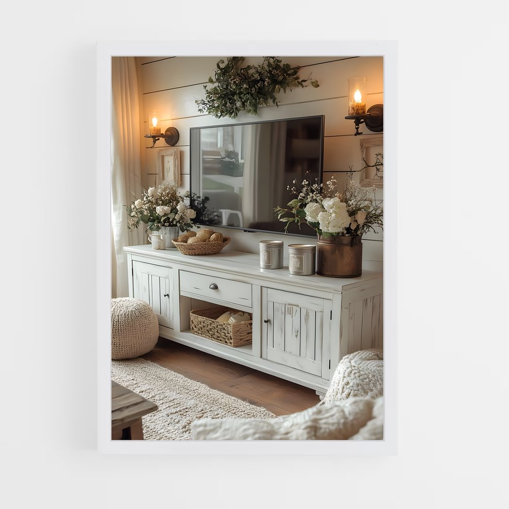 ap-tv stand-2 cadre Blanc