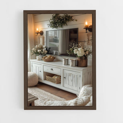 ap-tv stand-2 cadre Bois foncé
