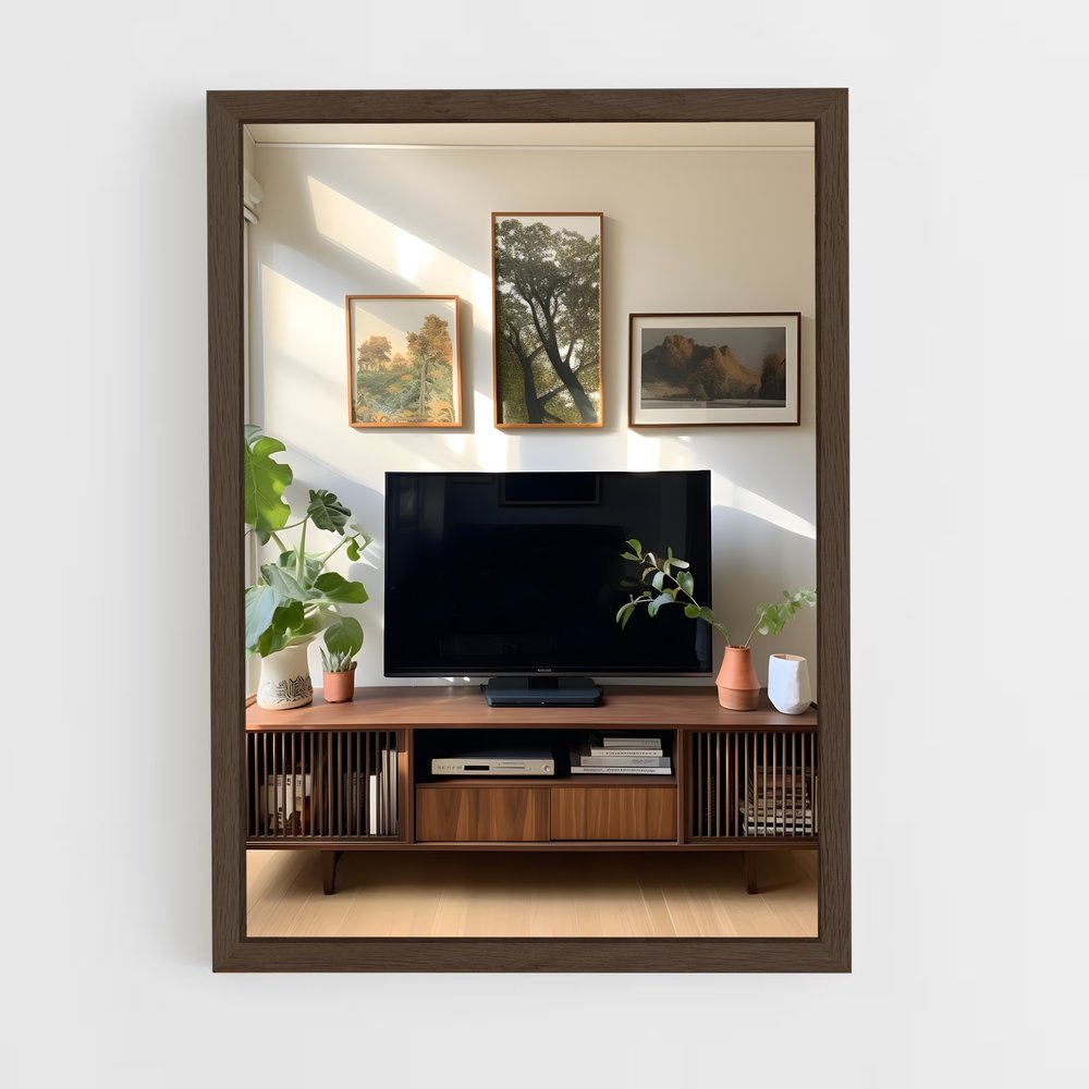 ap-tv stand-3 cadre Bois foncé