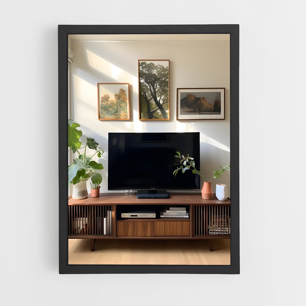 ap-tv stand-3 cadre Noir