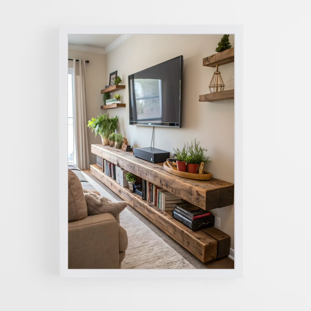 ap-tv stand-4 cadre Blanc