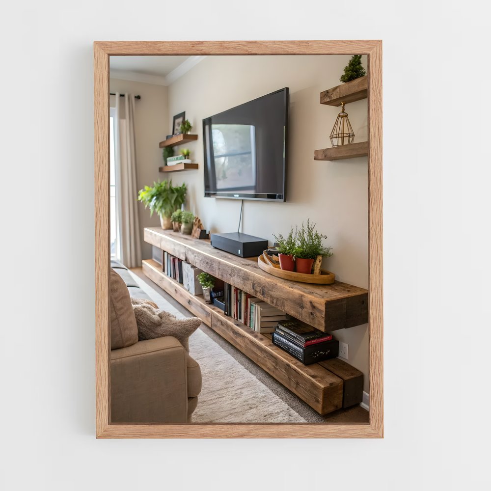 ap-tv stand-4 cadre Bois clair