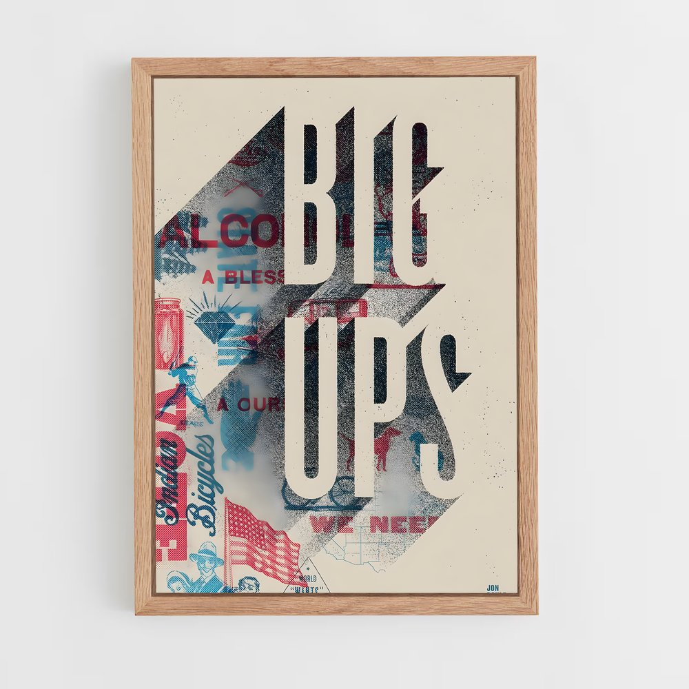 ap-typography art-4 cadre Bois clair