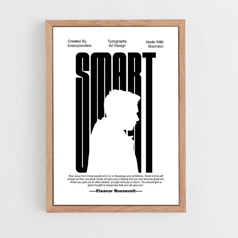 ap-typography art-5 cadre Bois clair