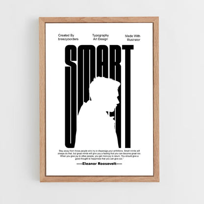 ap-typography art-5 cadre Bois clair