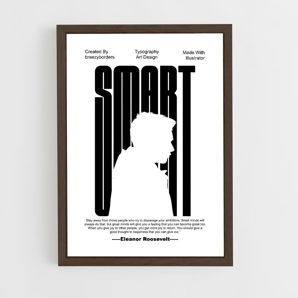 ap-typography art-5 cadre Bois foncé