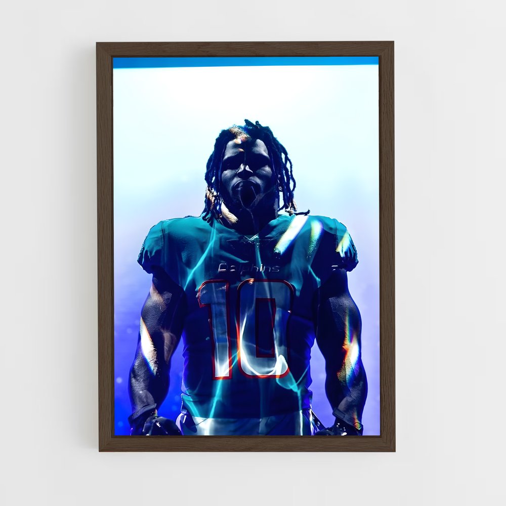 ap-tyreek hill-5 cadre Bois foncé