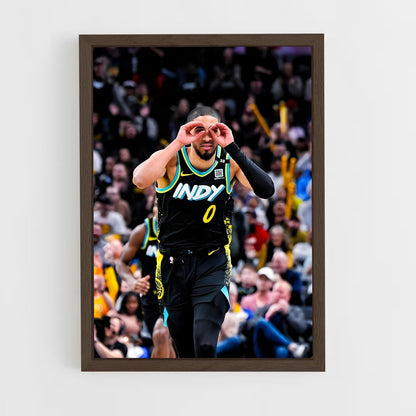 ap-tyrese haliburton-10 cadre Bois foncé