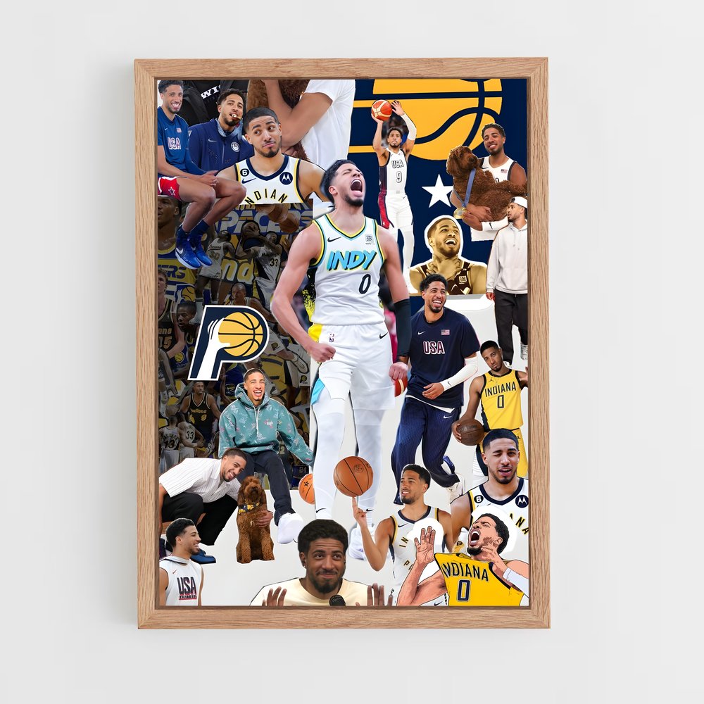 ap-tyrese haliburton-7 cadre Bois clair