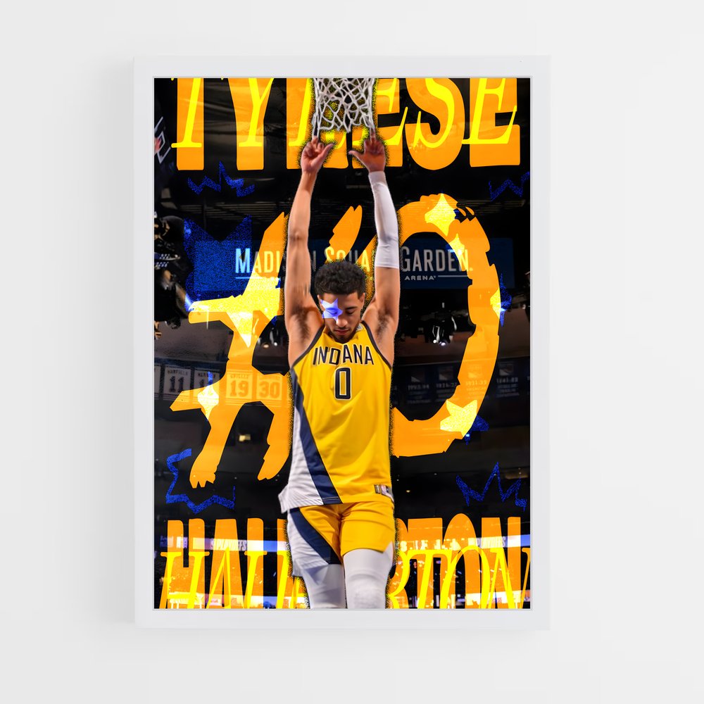 ap-tyrese haliburton-8 cadre Blanc