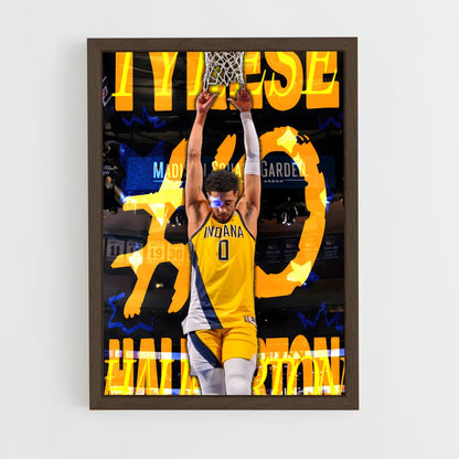 ap-tyrese haliburton-8 cadre Bois foncé