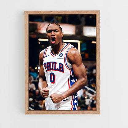 ap-tyrese maxey-1 cadre Bois clair
