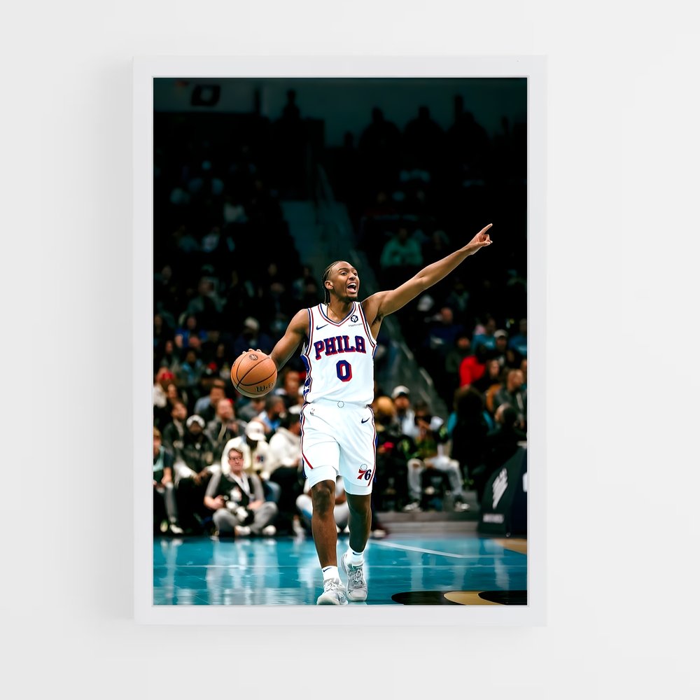 ap-tyrese maxey-2 cadre Blanc