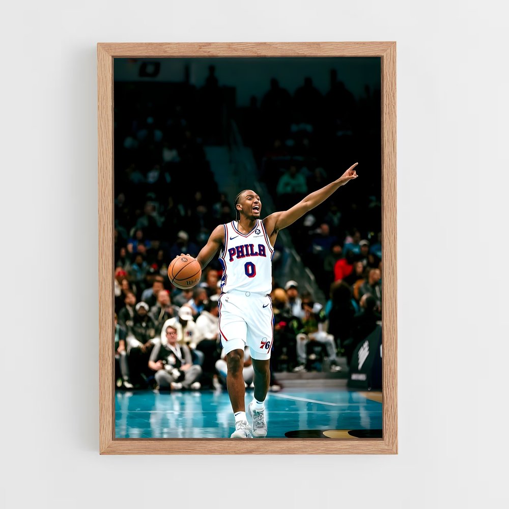ap-tyrese maxey-2 cadre Bois clair