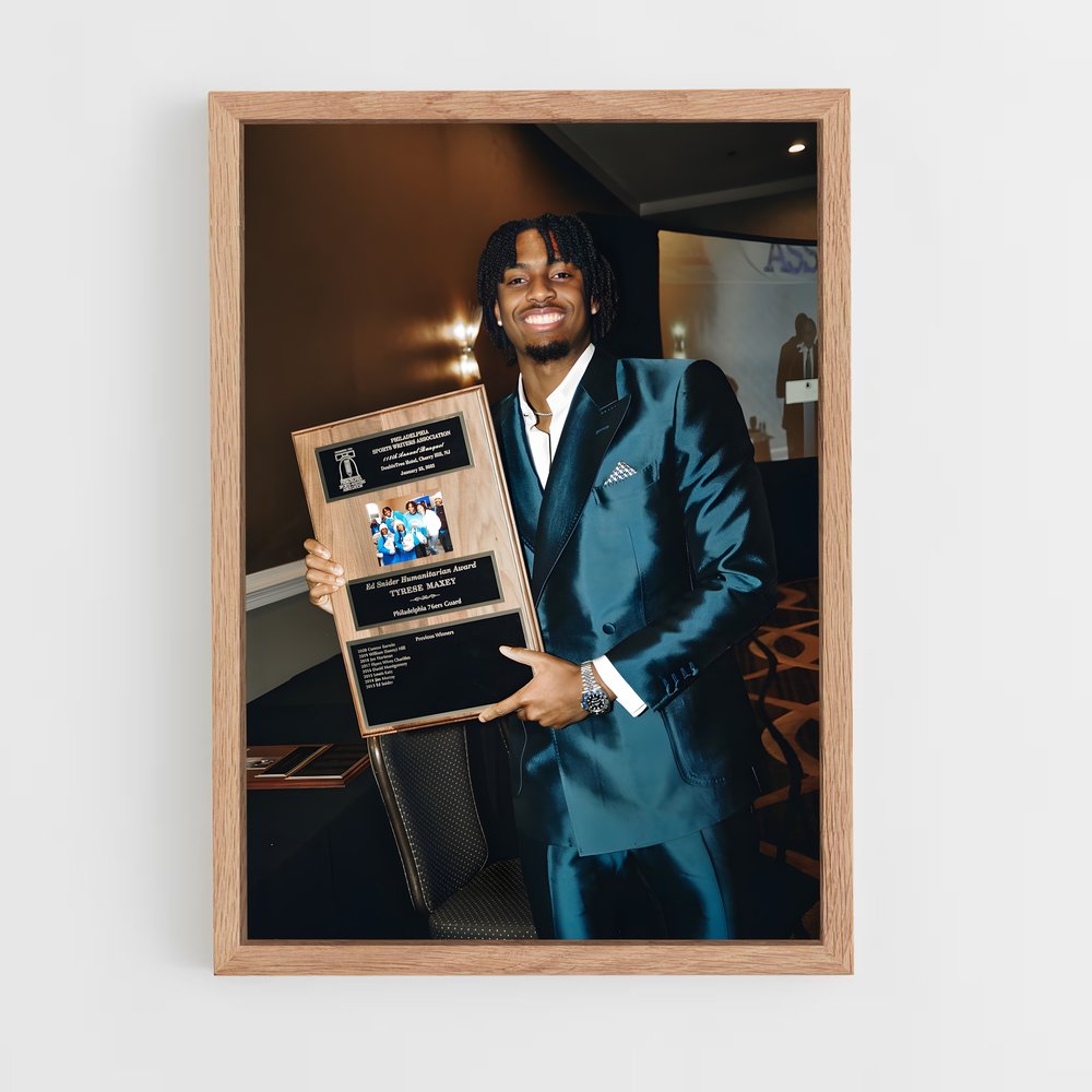 ap-tyrese maxey-7 cadre Bois clair