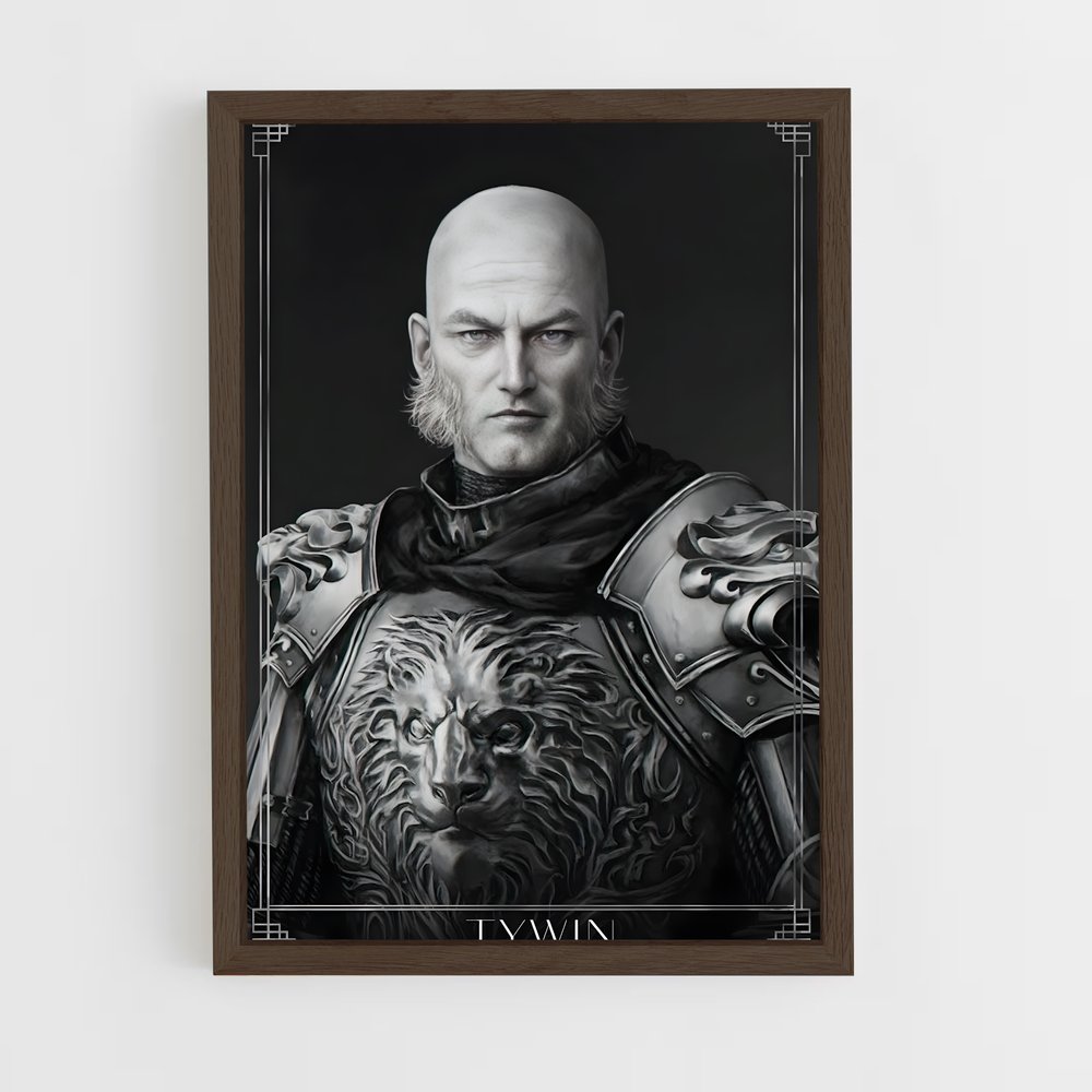 ap-tywin lannister-8 cadre Bois foncé