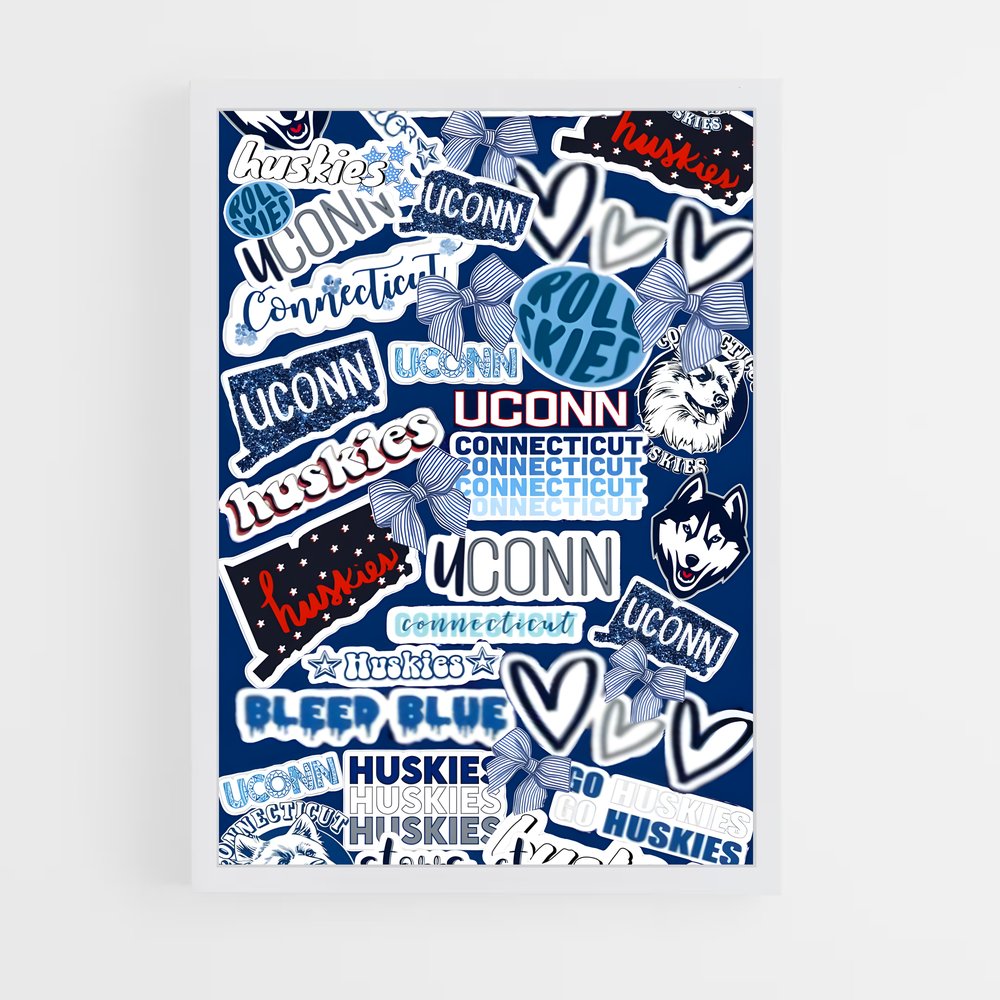 ap-uconn huskies-5 cadre Blanc