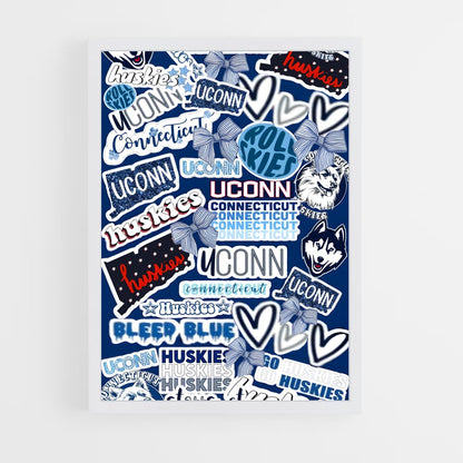 ap-uconn huskies-5 cadre Blanc