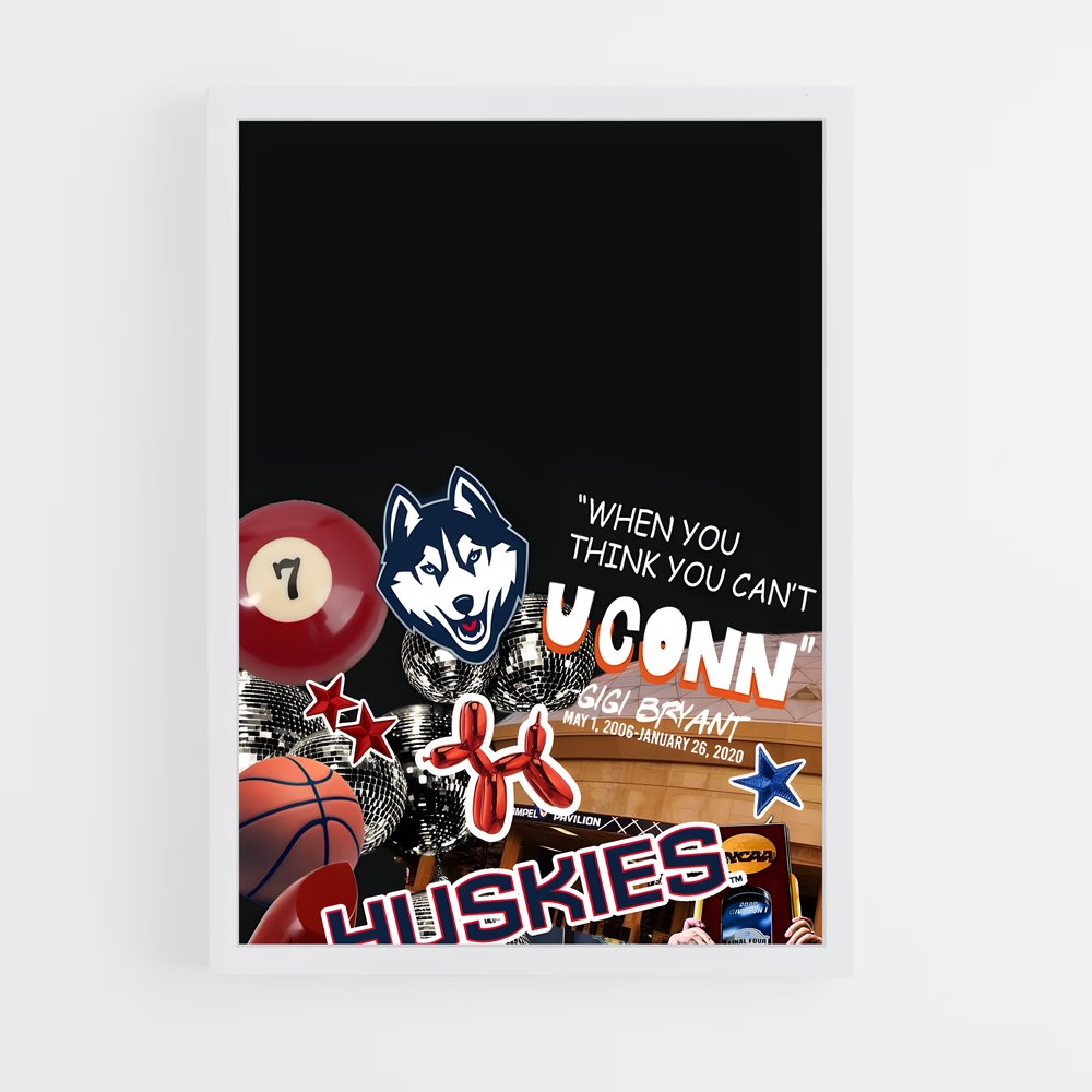ap-uconn huskies-6 cadre Blanc