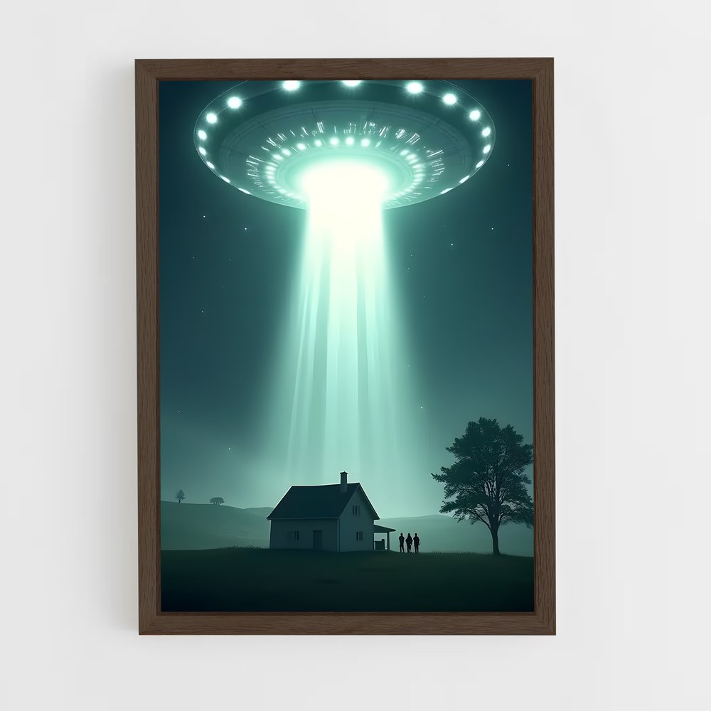 ap-ufo abduction-3 cadre Bois foncé