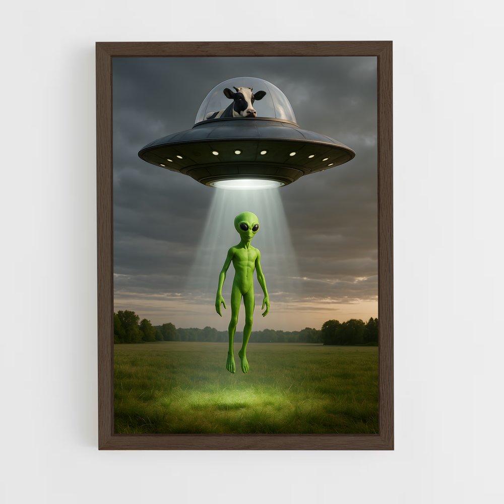 ap-ufo abduction-5 cadre Bois foncé