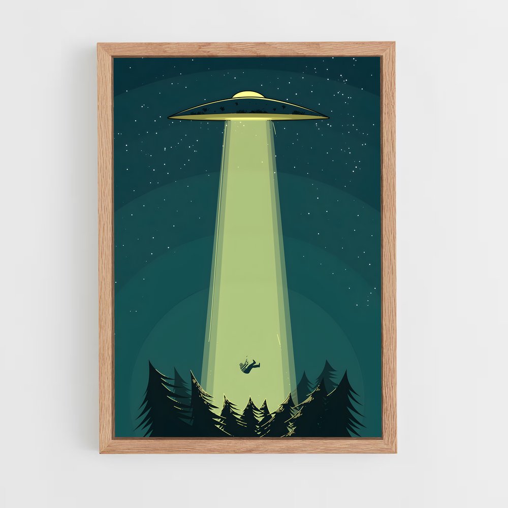 ap-ufo abduction-6 cadre Bois clair