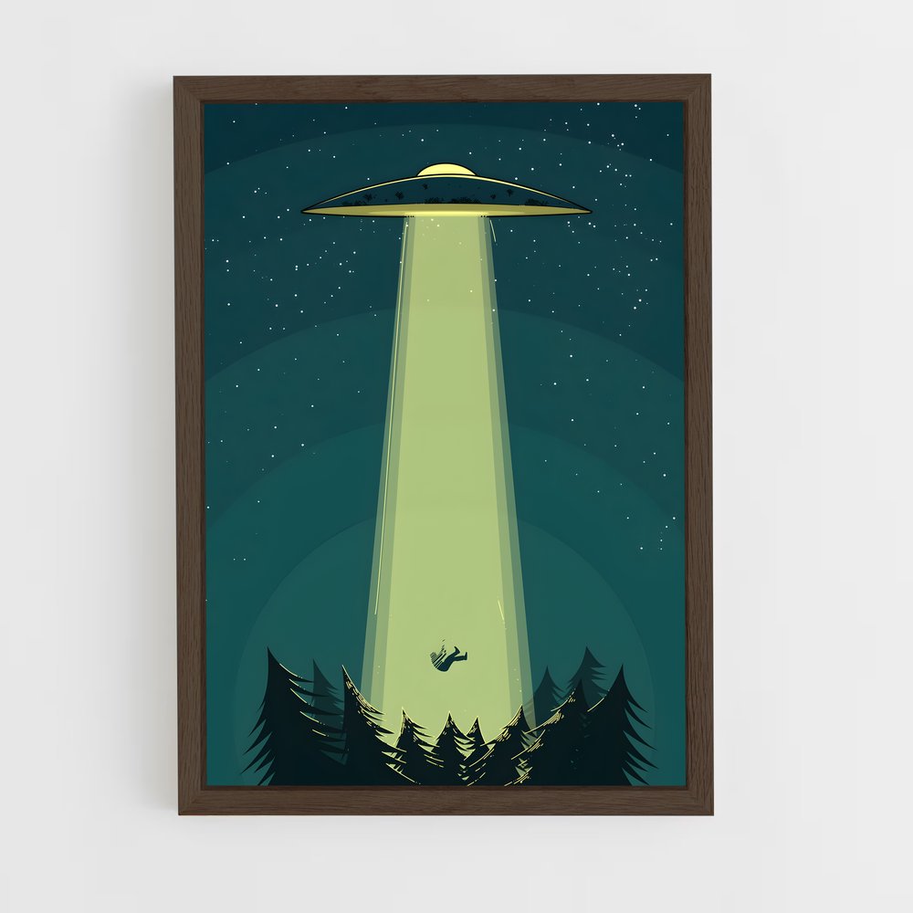 ap-ufo abduction-6 cadre Bois foncé
