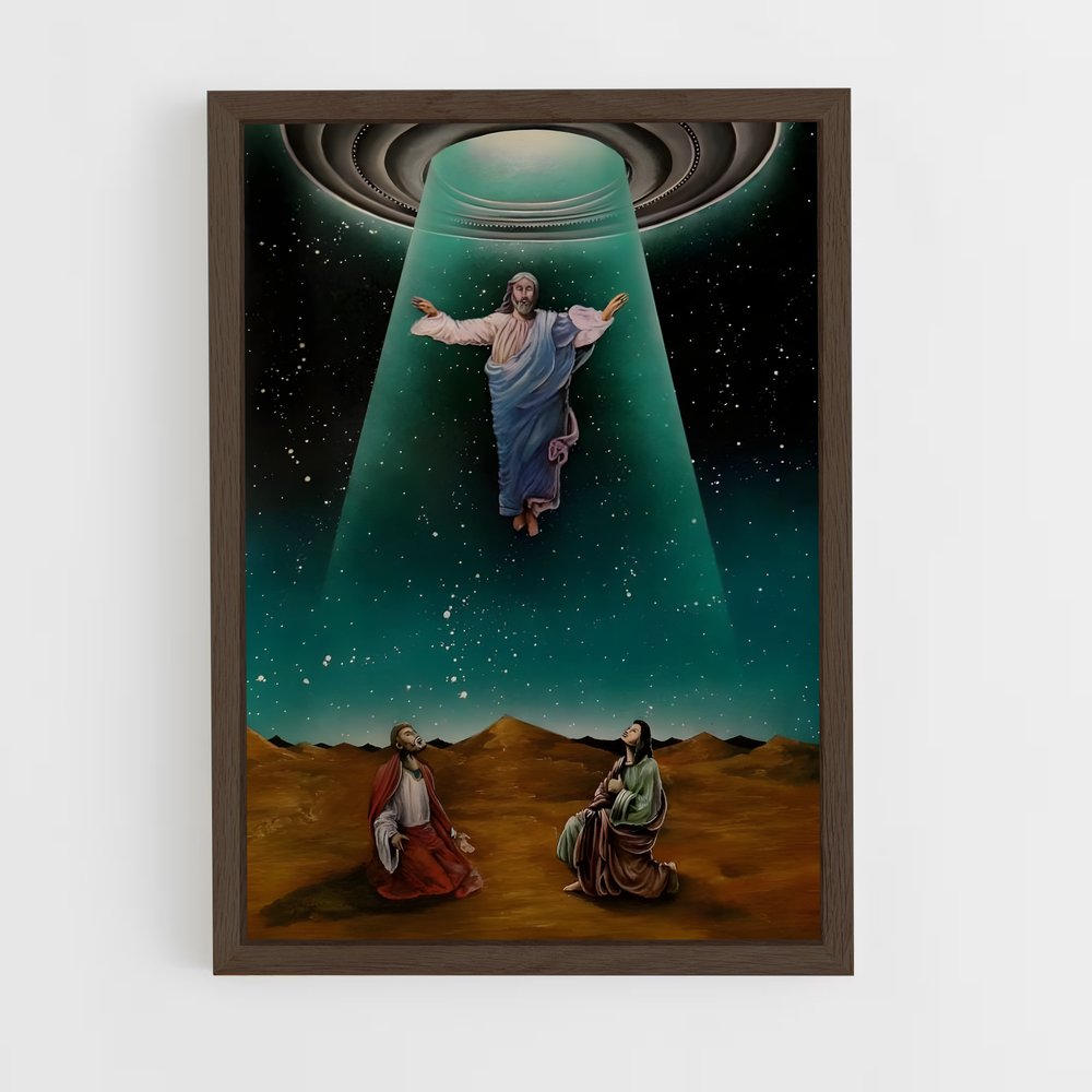 ap-ufo abduction-7 cadre Bois foncé