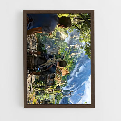 ap-uncharted-3 cadre Bois foncé