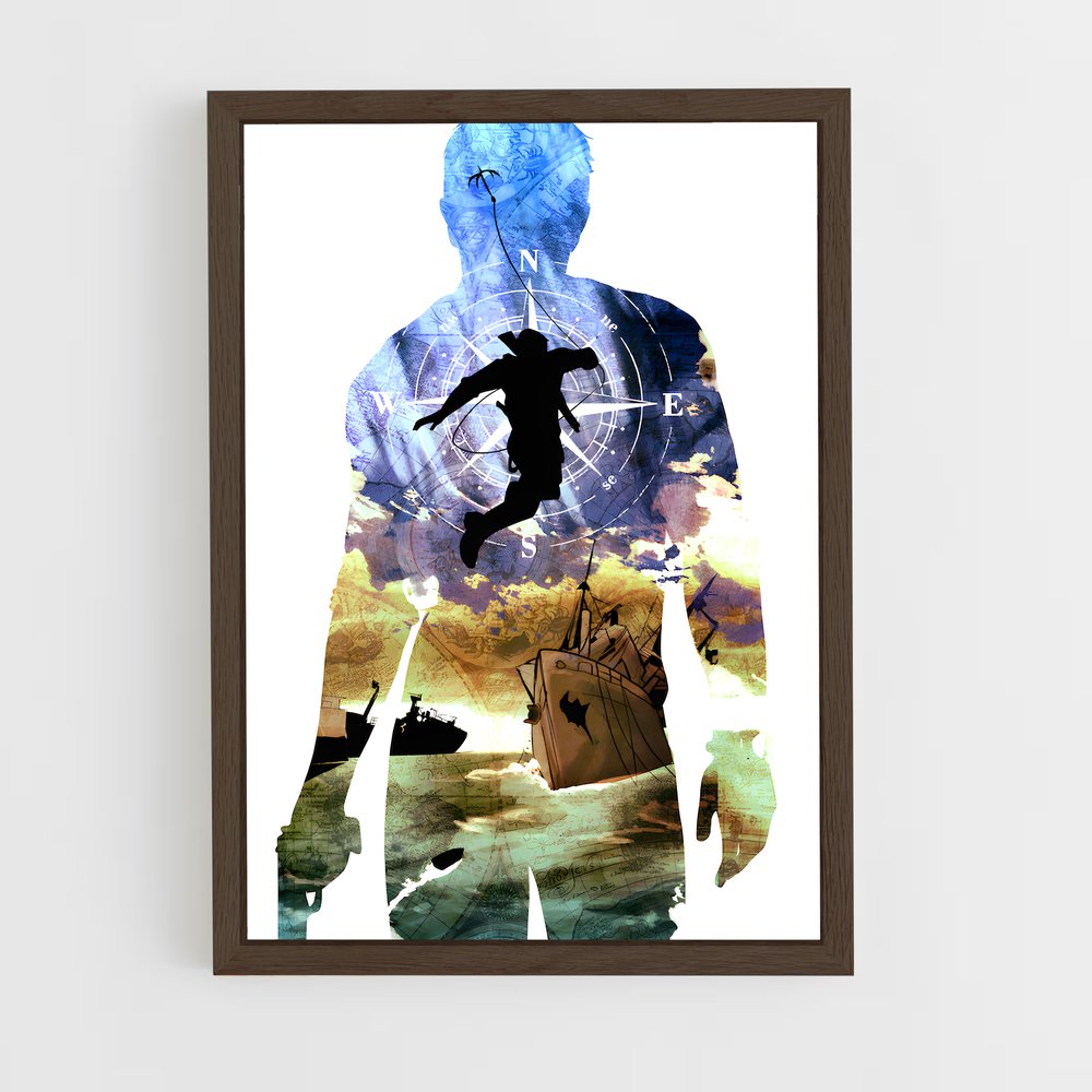 ap-uncharted-9 cadre Bois foncé