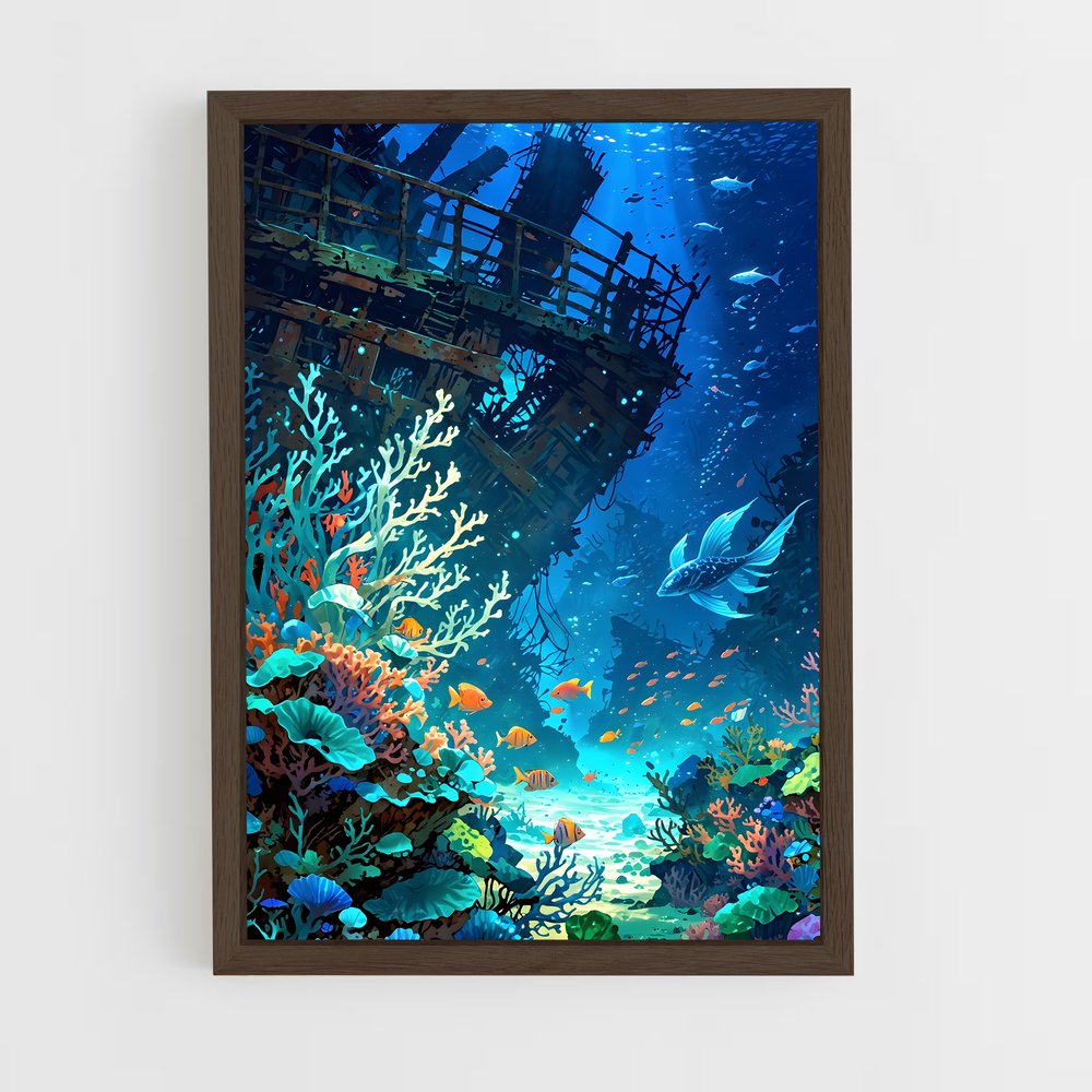 ap-underwater-18 cadre Bois foncé