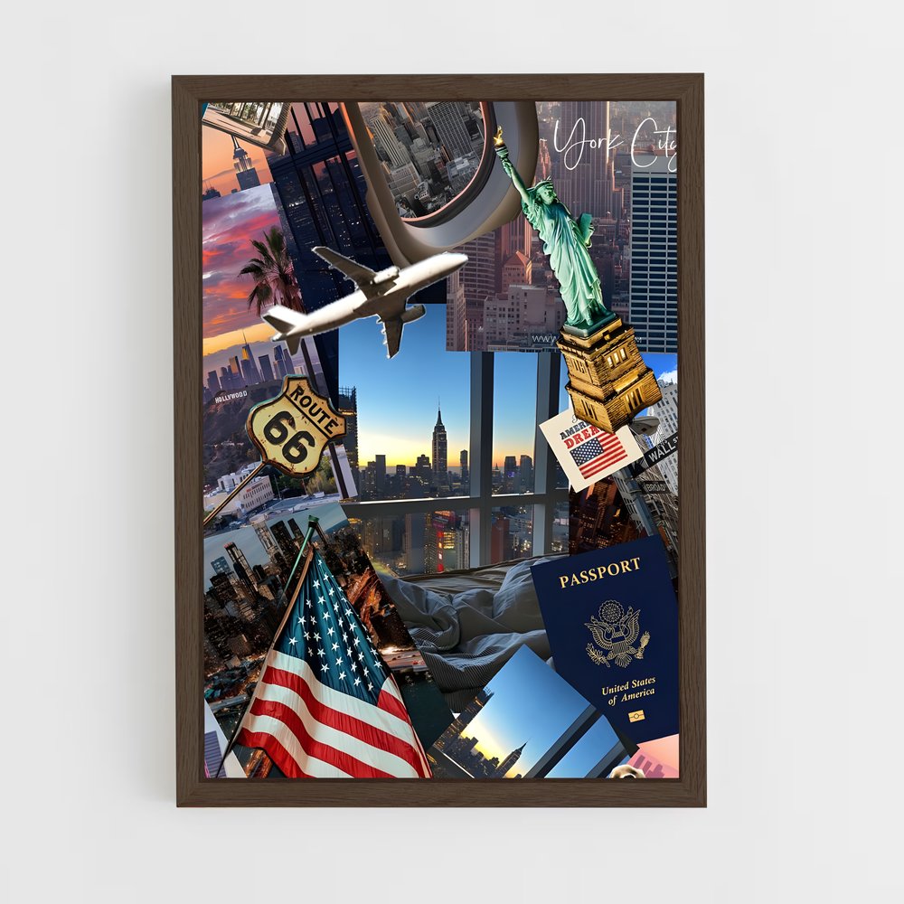 ap-united states-3 cadre Bois foncé