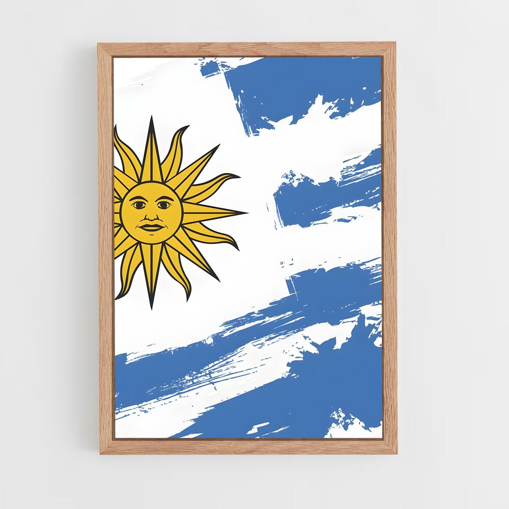 ap-uruguay flag-1 cadre Bois clair