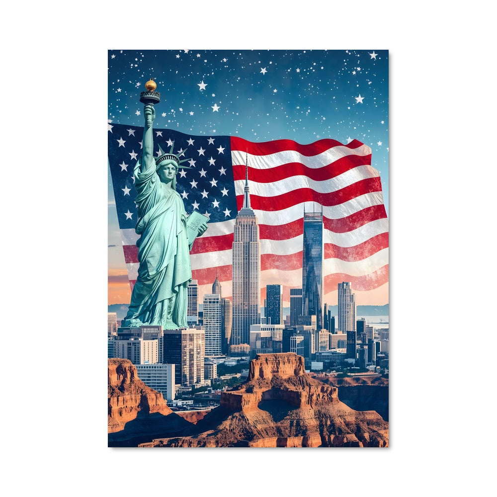 Poster Liberty & Stars