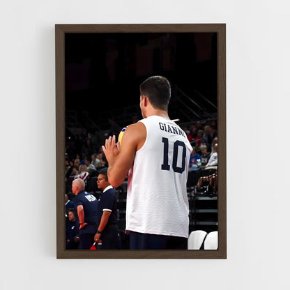 ap-usa national beach volleyball team-4 cadre Bois foncé
