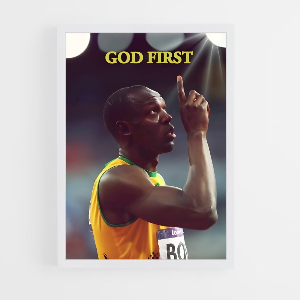 ap-usain bolt-4 cadre Blanc
