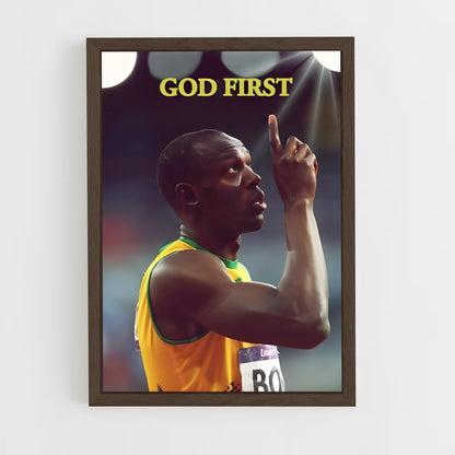 ap-usain bolt-4 cadre Bois foncé